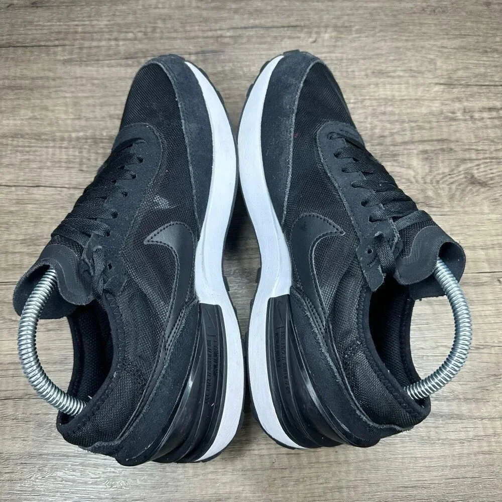 Nike~Boy’s~Waffle‎ One (DC0481-001) Black Running Sneakers~Size 7Y